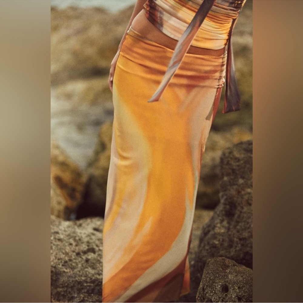 Zara sunset midi skirt